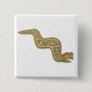 Mayan Serpent-guld Knapp