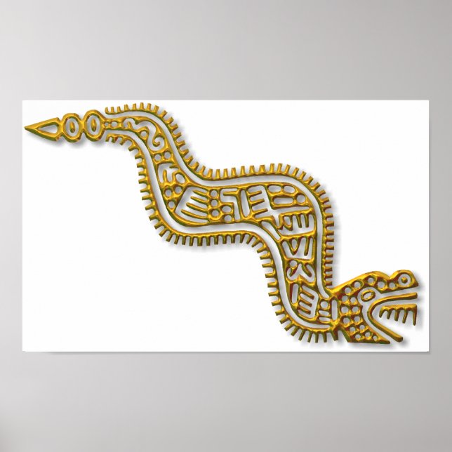 Mayan Serpent-guld Poster (Framsidan)