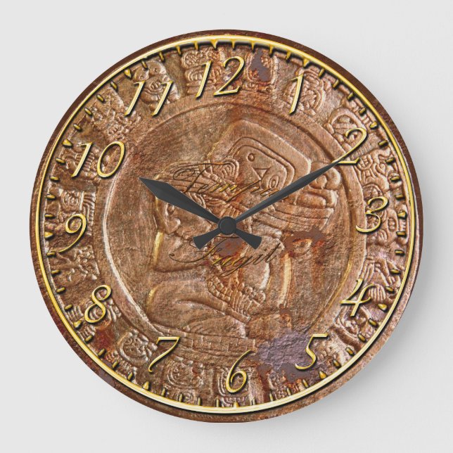 Mayan sniden Aztec mexicansk konsthistoria för Stor Klocka (Framsida)