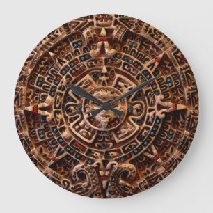 Mayan Sol Calendar Aztec Mexican History Clock Stor Klocka