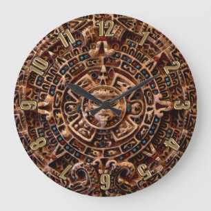 Mayan Sol Calendar Aztec Mexican History Clock Stor Klocka