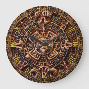 Mayan Sol Calendar Aztec Mexico History Clock Stor Klocka