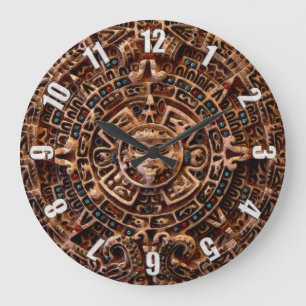 Mayan Sol Calendar Aztec Mexico History Clock Stor Klocka