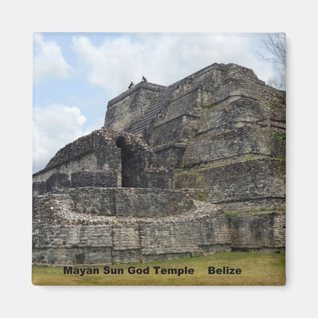 Mayan Sol gud Temple, Belize Magnet (Framsidan)