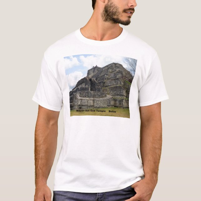 Mayan Sol gud Temple, Belize Tee Shirt (Framsida)