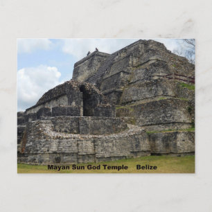 Mayan Sol gud Temple, Belize Vykort