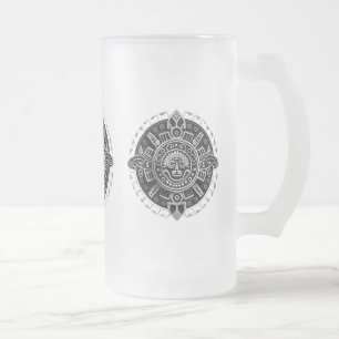 Mayan-symbol Frostat Ölglas