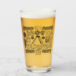 Mayan Symbols Mugg Glaskopp