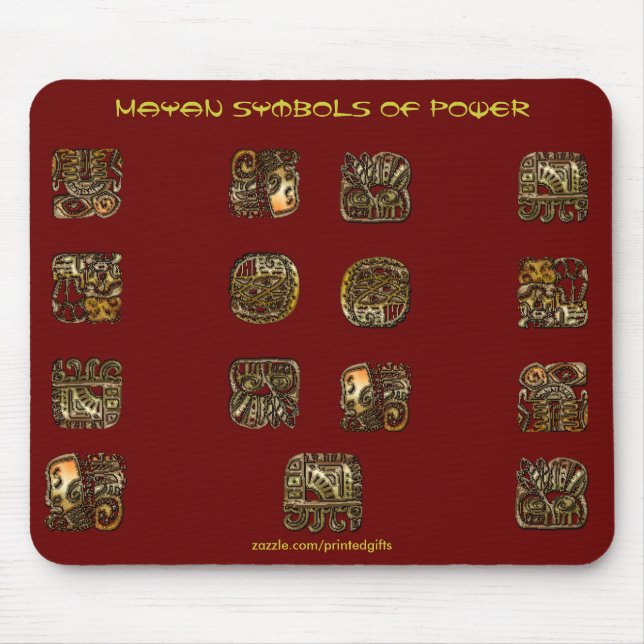 MAYAN Symbols of Power Mousepad Musmatta (Framsidan)
