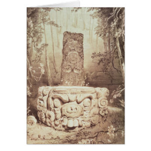 Mayan tempel, Honduras Hälsningskort