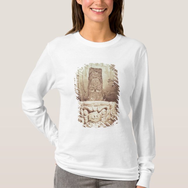 Mayan tempel, Honduras Tee Shirt (Framsida)