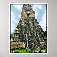 Mayan Temple vid Tikal, Guatemala