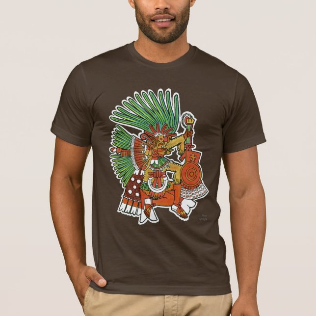 Mayan Tezcalipoca Gud Tee Shirt (Framsida)