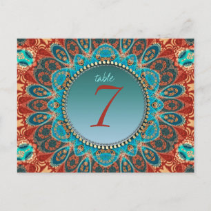 Mayan Tribal Earth Mandala Bord Nummer vykort