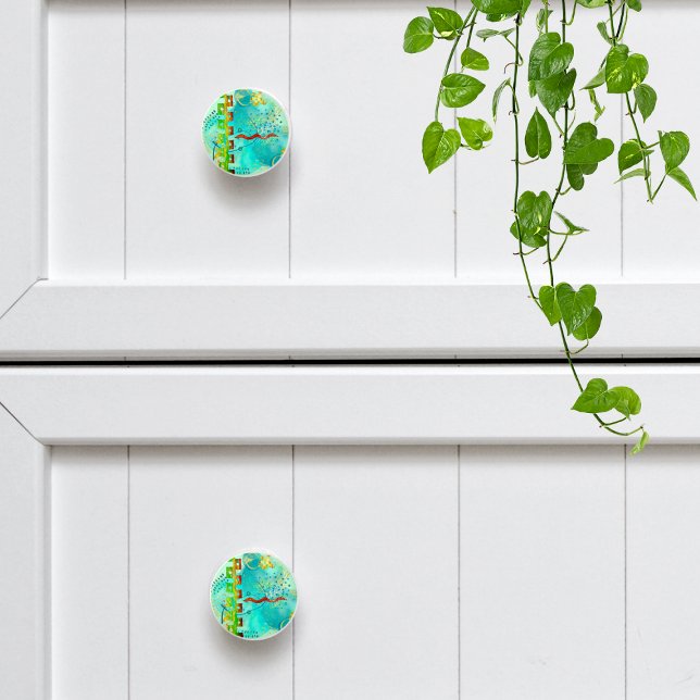 Mayan Turcouise & Golden Misty Himlar Knopp (Skapare uppladdad)