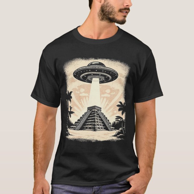 Mayan UFO-möte T Shirt (Framsida)