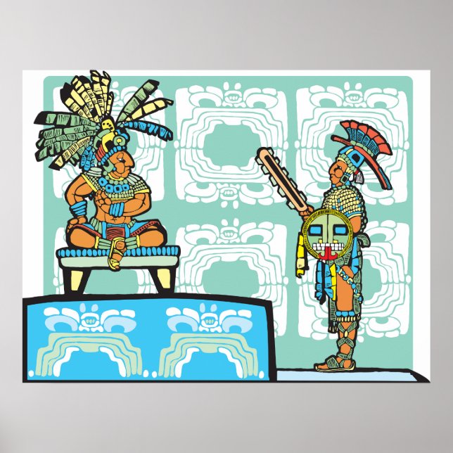 Mayan Warrior och Kung Poster (Framsidan)