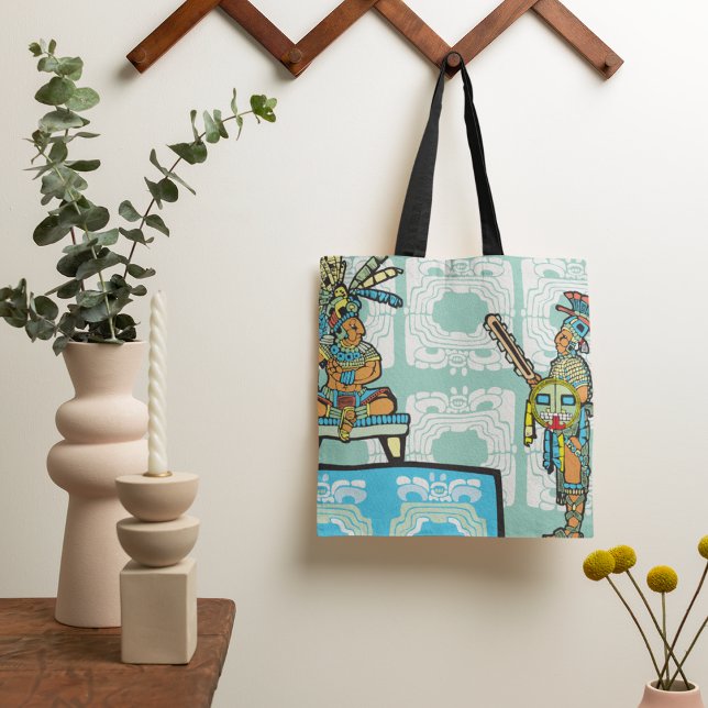 Mayan Warrior och Kung Tote Bag Tygkasse (Skapare uppladdad)