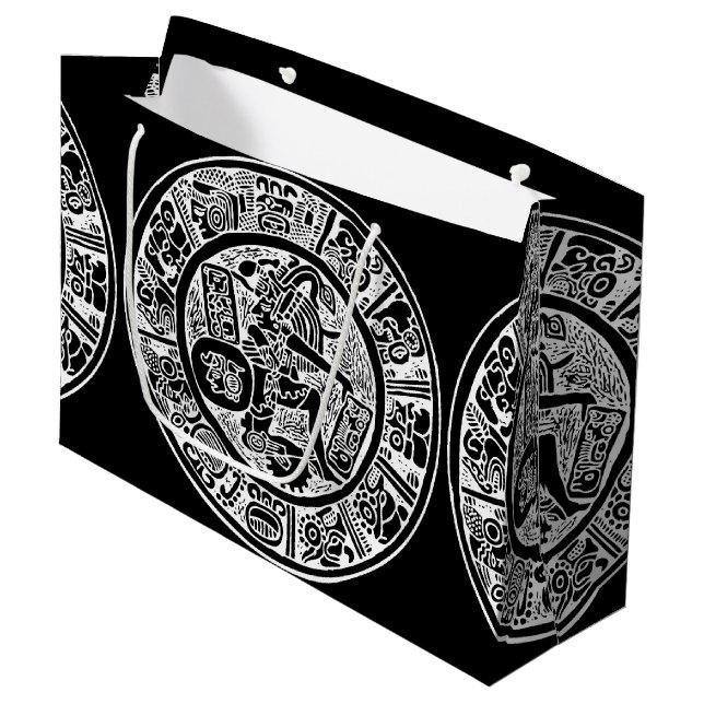 Mayancirkeln, mexikansk hieroglyf (Maya) (Framsidan Vinklad)