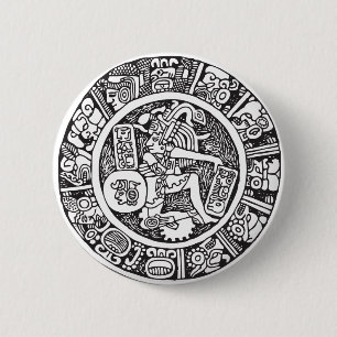 Mayancirkeln, mexikansk hieroglyf(Maya) Knapp