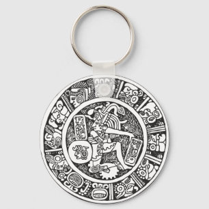 Mayancirkeln, mexikansk hieroglyf(Maya) Nyckelring
