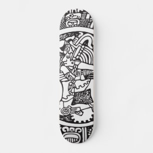 Mayancirkeln, mexikansk hieroglyf(Maya) Old School Skateboard Bräda 21,6 Cm