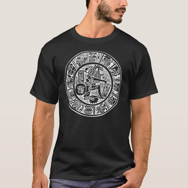 Mayancirkeln, mexikansk hieroglyf(Maya) Tee (Framsida)