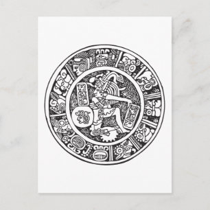 Mayancirkeln, mexikansk hieroglyf(Maya) Vykort