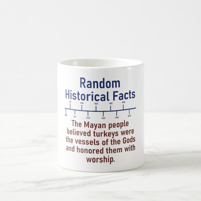 Mayans folk trodde att kalkoner - historiefakta kaffemugg (Center)
