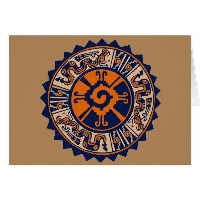 Mayansk Hunab Ku Hälsningskort (Framsidan Horizontal)