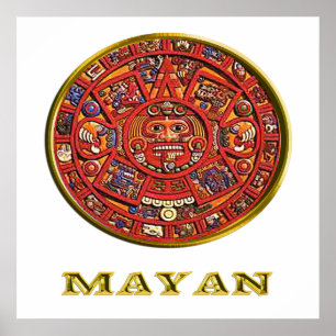 Mayansk indiankonst poster