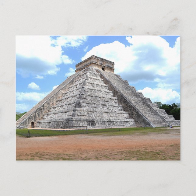 Mayapyramiden vid Chichén‑Itzá. Vykort (Framsida)