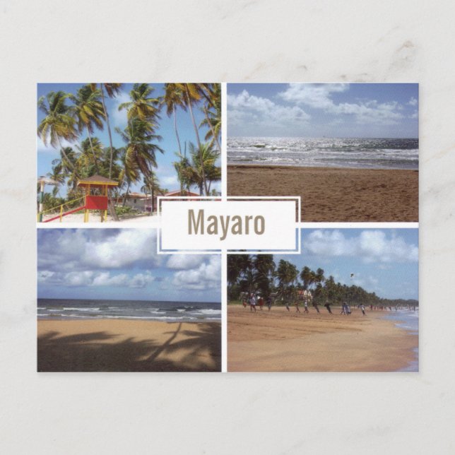 Mayaro Beach Collage (Multi-view) vykort (Framsida)