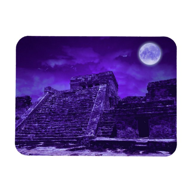 Mayaruiner | Tulum Mexiko Magnet (Horisontell)