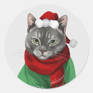 Maybelle Jones julkort - kuvertförseglingar Runt Klistermärke