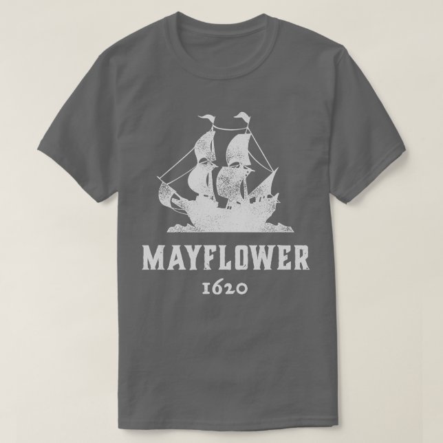 Mayblomma 400-årsdagen Shirt 1620 Thanksgiven in T Shirt (Design framsida)