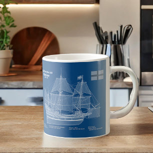 Mayblomma - Frakt Blueprint Plans ABD Kaffemugg