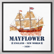 Mayblomma Tall Frakt - England till New World 1620