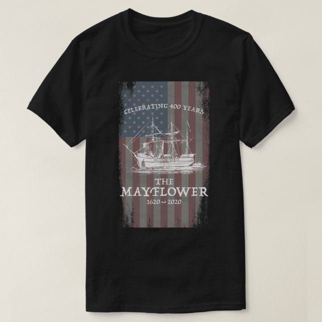 Mayblomma Voyage 400 Årsdag 16202020 US T Shirt (Design framsida)