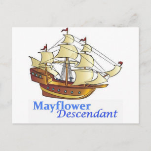 Mayblommor Descendant Sailing Frakt Vykort