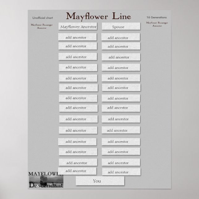 Mayblommor Line-16 Generation - Smittsteckensnitt Poster (Framsidan)