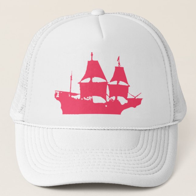 Mayblommor Rosa Truckers Hat (välj hat färg) Keps (Framsida)