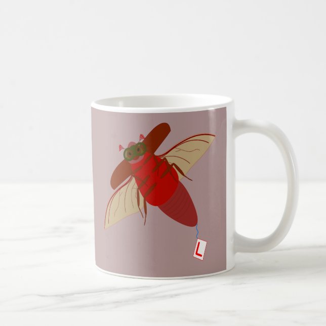 Maybug Flight School! Lönsam illustration Kaffemugg (Höger)