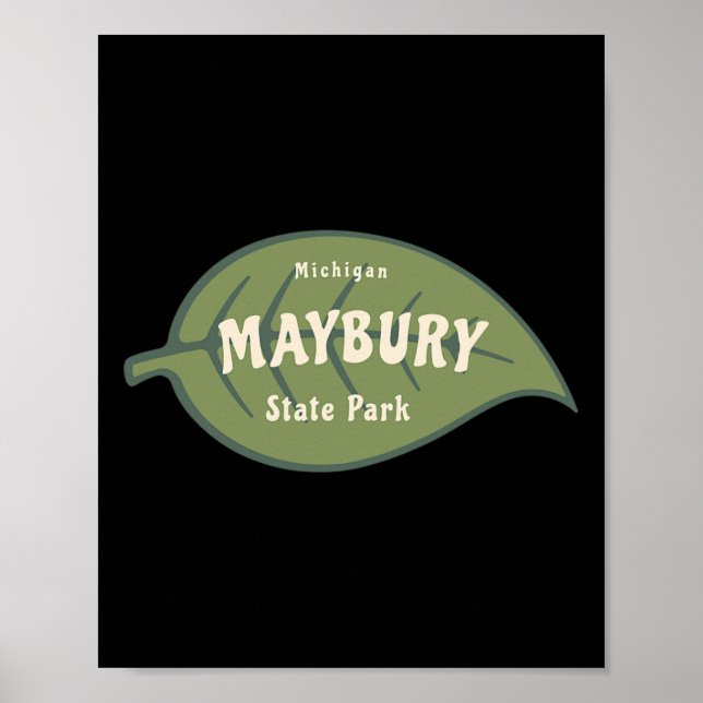 Maybury State Park Michigan Höst löv Vacation Poster (Framsidan)