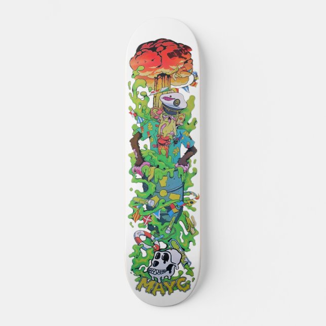 MAYC White Deck - Skateboard (Framsida)
