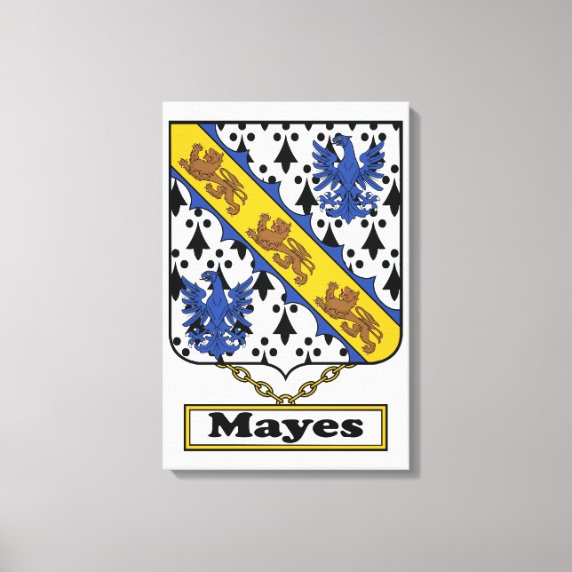 Mayes Family Crest Canvastryck (Framsida)