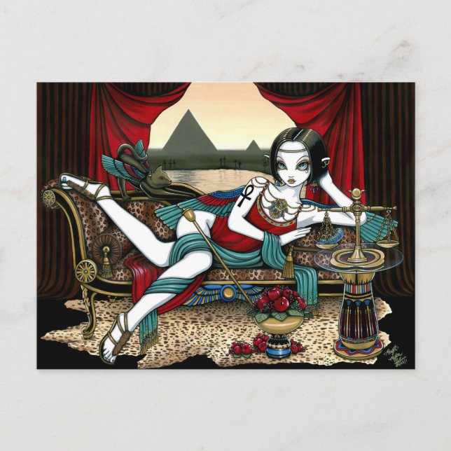 Mayet Egyptian Goddess Maat Angel Postcard Vykort (Framsida)