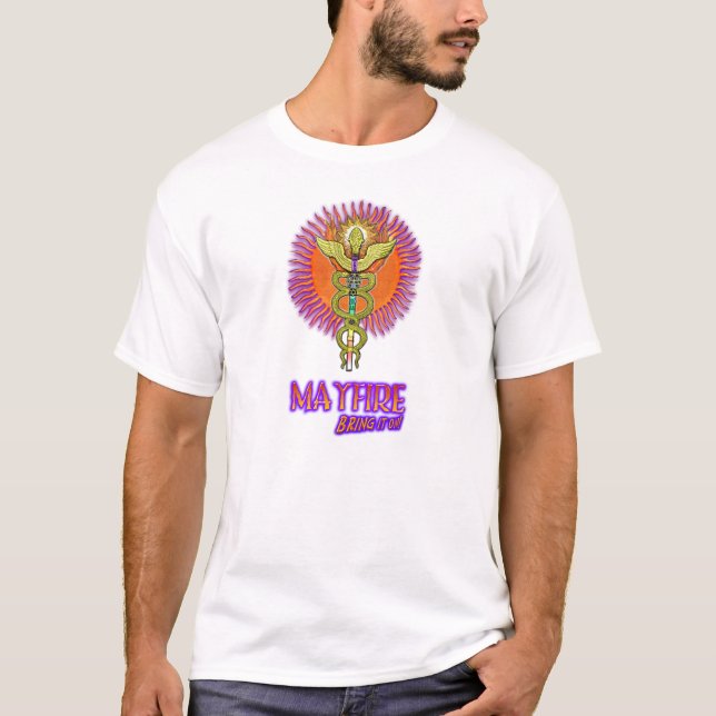 Mayfire mörk T, organisk bomull T-shirt (Framsida)