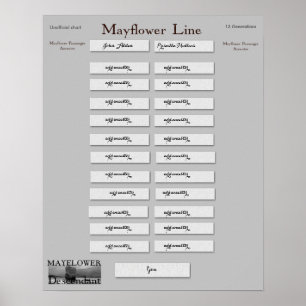 Mayflower fodrar - John Alden & Priscilla Mullins Poster
