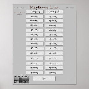 Mayflower fodrar - kärlek Brewster Poster